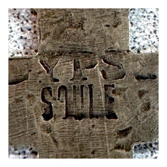 YPS Yeagers Sterling Silver 925 Hammered Cross Pendant Necklace 24" Soule VTG - Picture 5 of 12